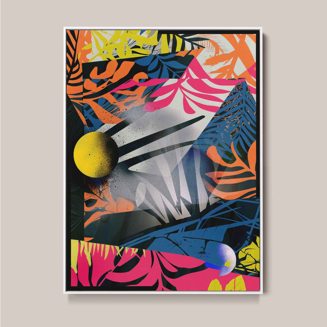 Canvas in Black wooden floating frame