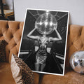 Retro glitter ball Disco Nightclub wall art
