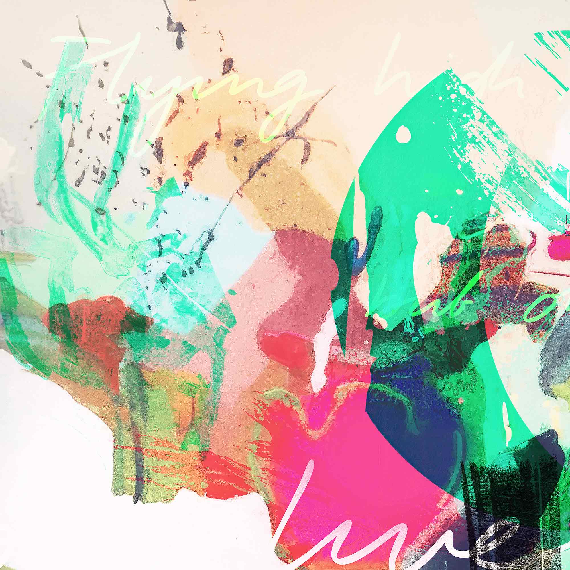 Detail of vibrant expressive brushwork