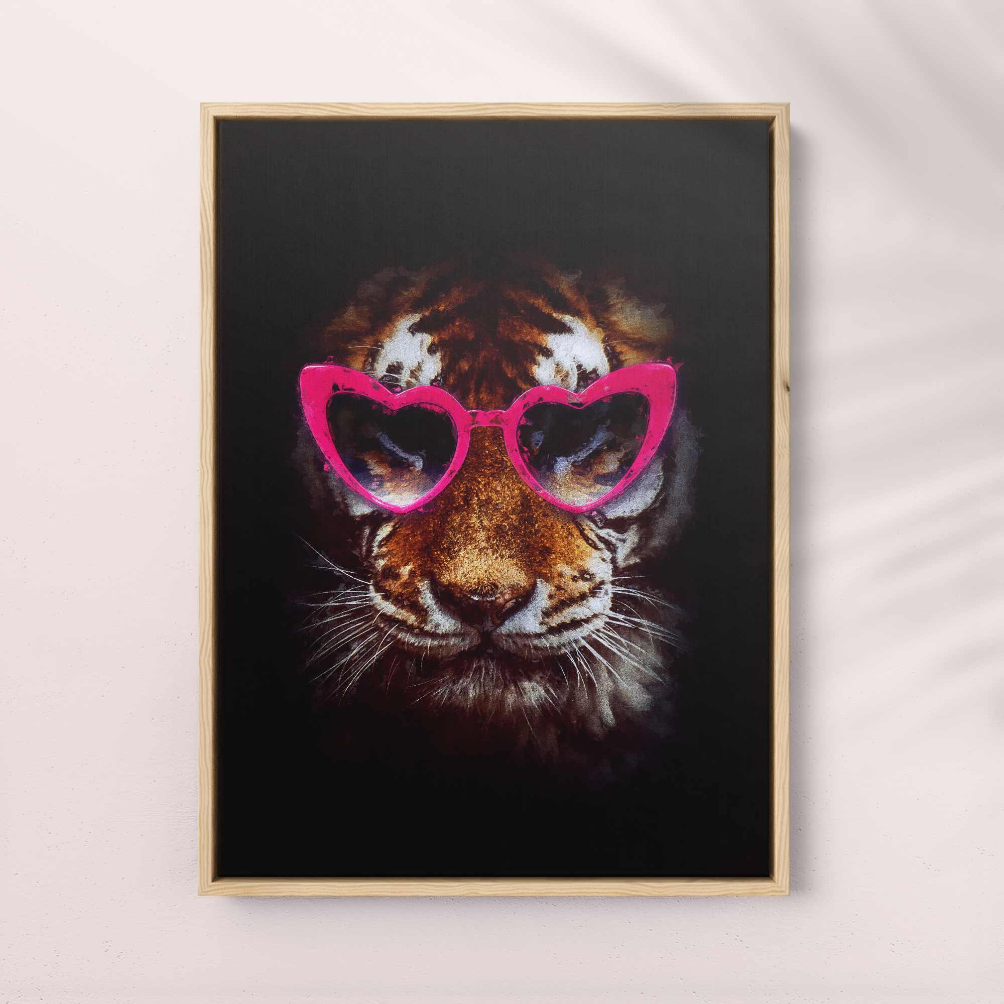 TIGER WITH THE PINK GLASSES PRINT