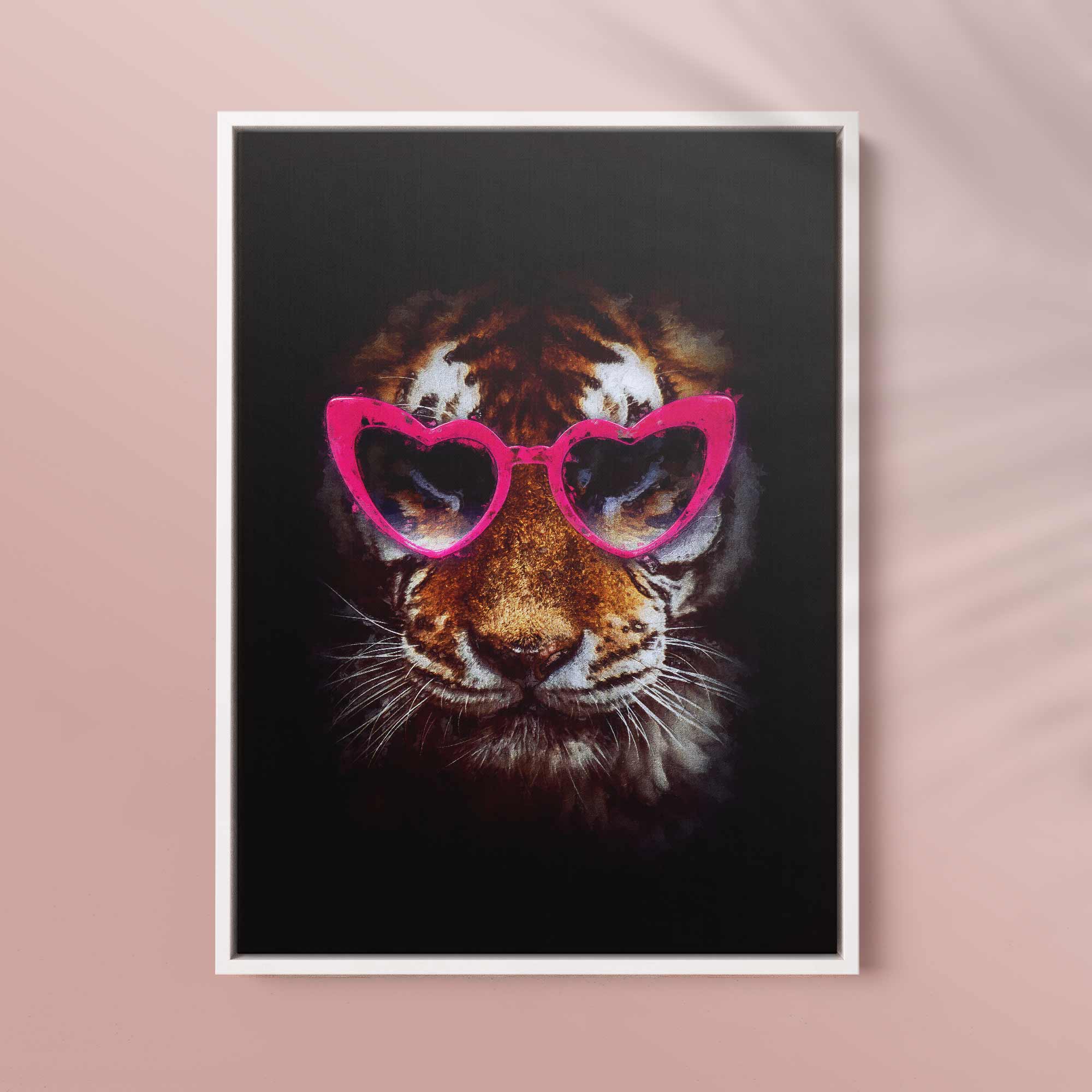 TIGER WITH THE PINK GLASSES PRINT