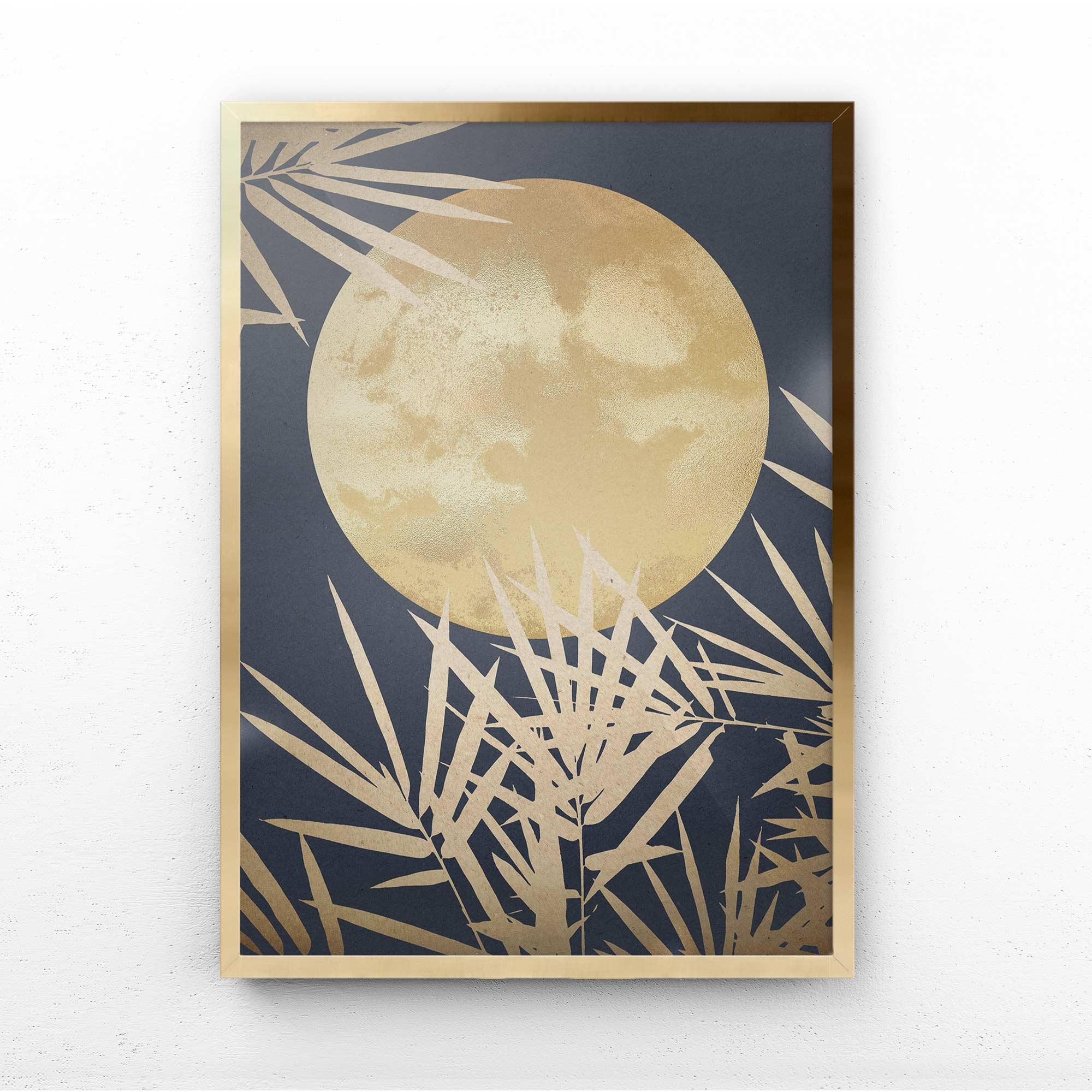 gold moon framed prints