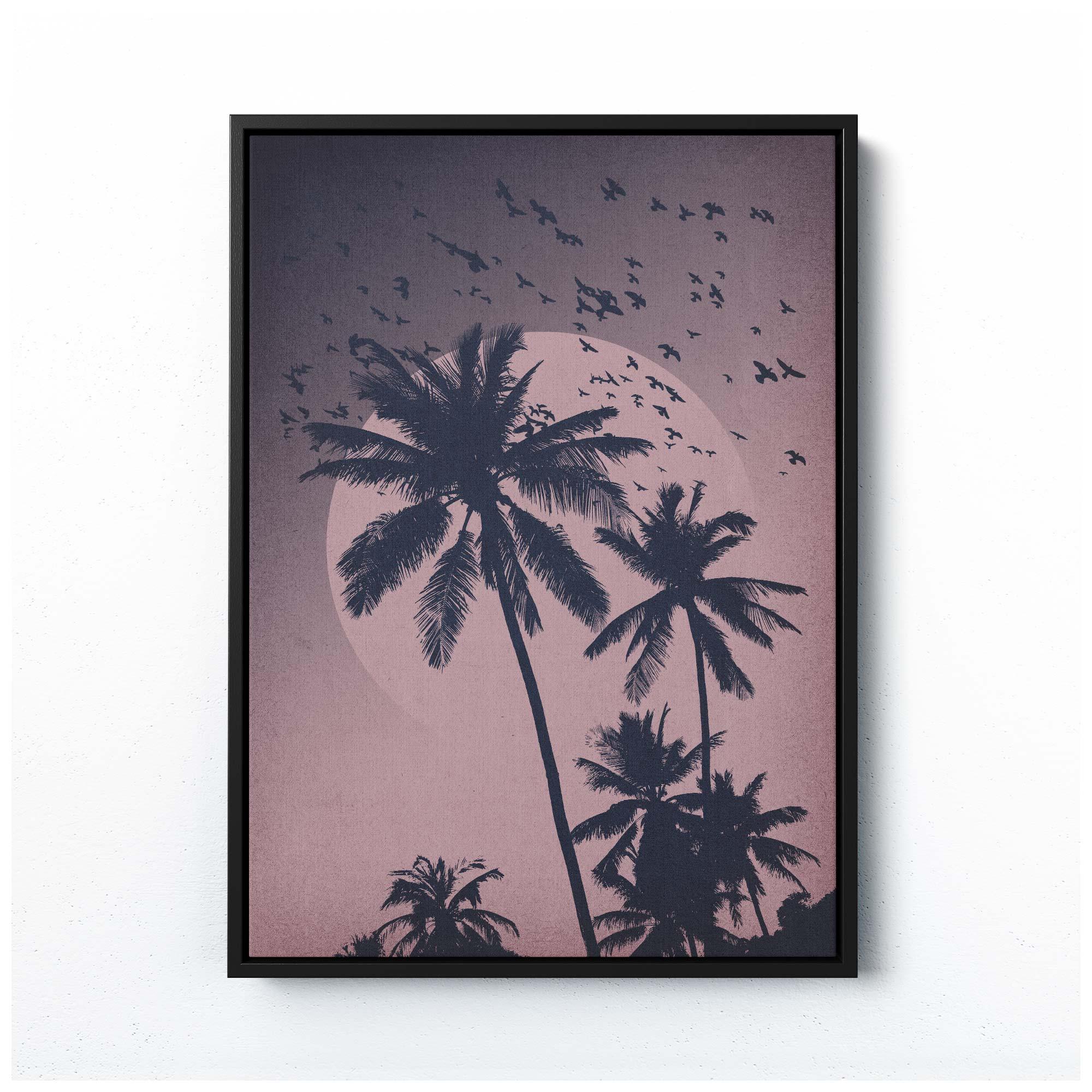 sunset tropical art prints
