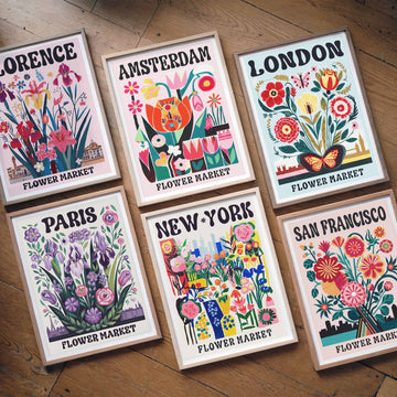 City Flower Market Poster Collection