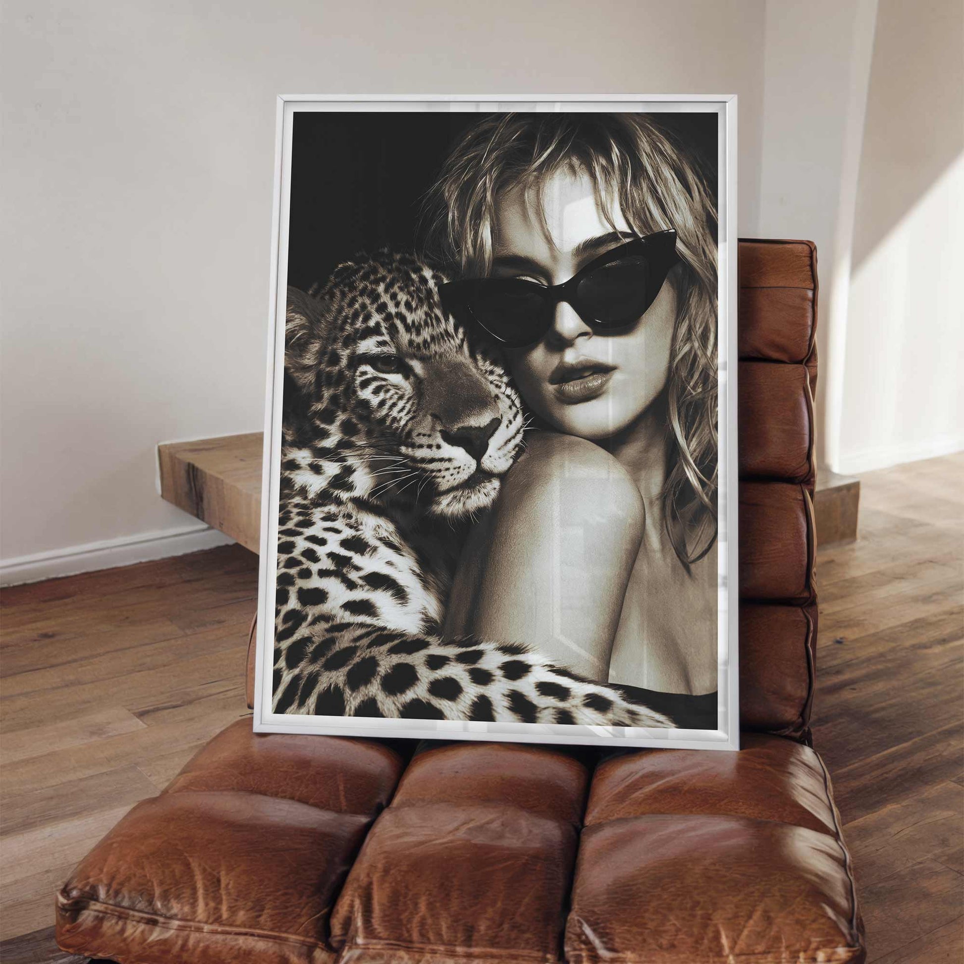 Monochrome luxury fashion and animal print decor