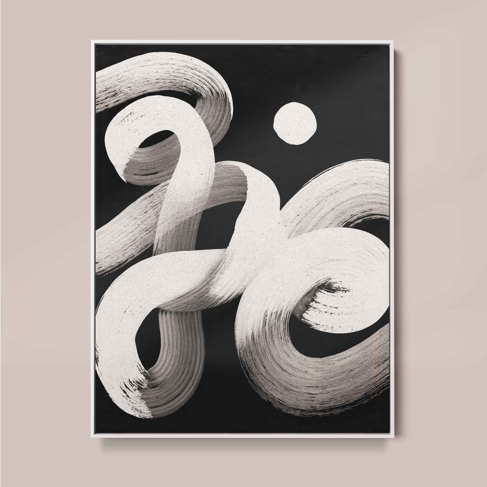 White frame version with minimalist background
