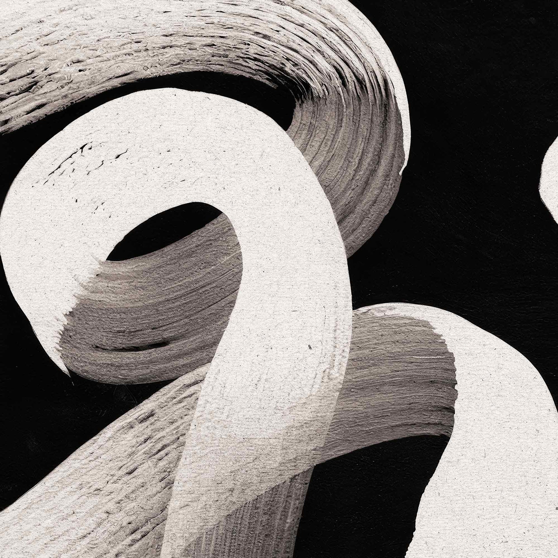 Close-up detail of textured white brushstroke