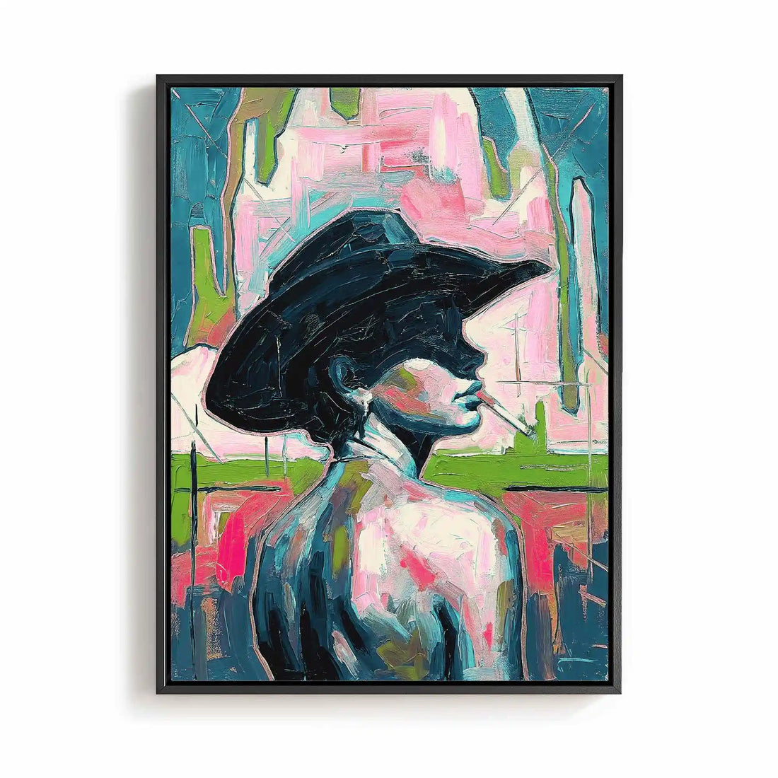 desert icon cowgirl wall art abstract western cowgirl print modern desert art