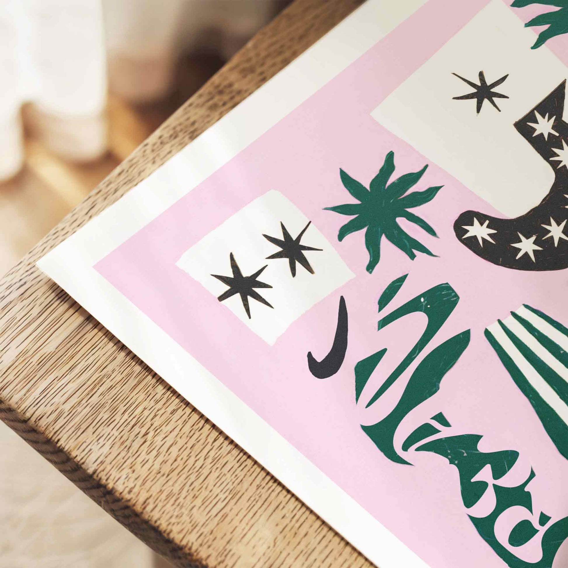 Abstract Botanical Wall Art Print detail