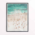 Styled beach wall poster with warm neutral decor