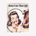 Retro vanity wall art poster woman lipstick