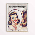 Bedroom decor with vintage girl poster

