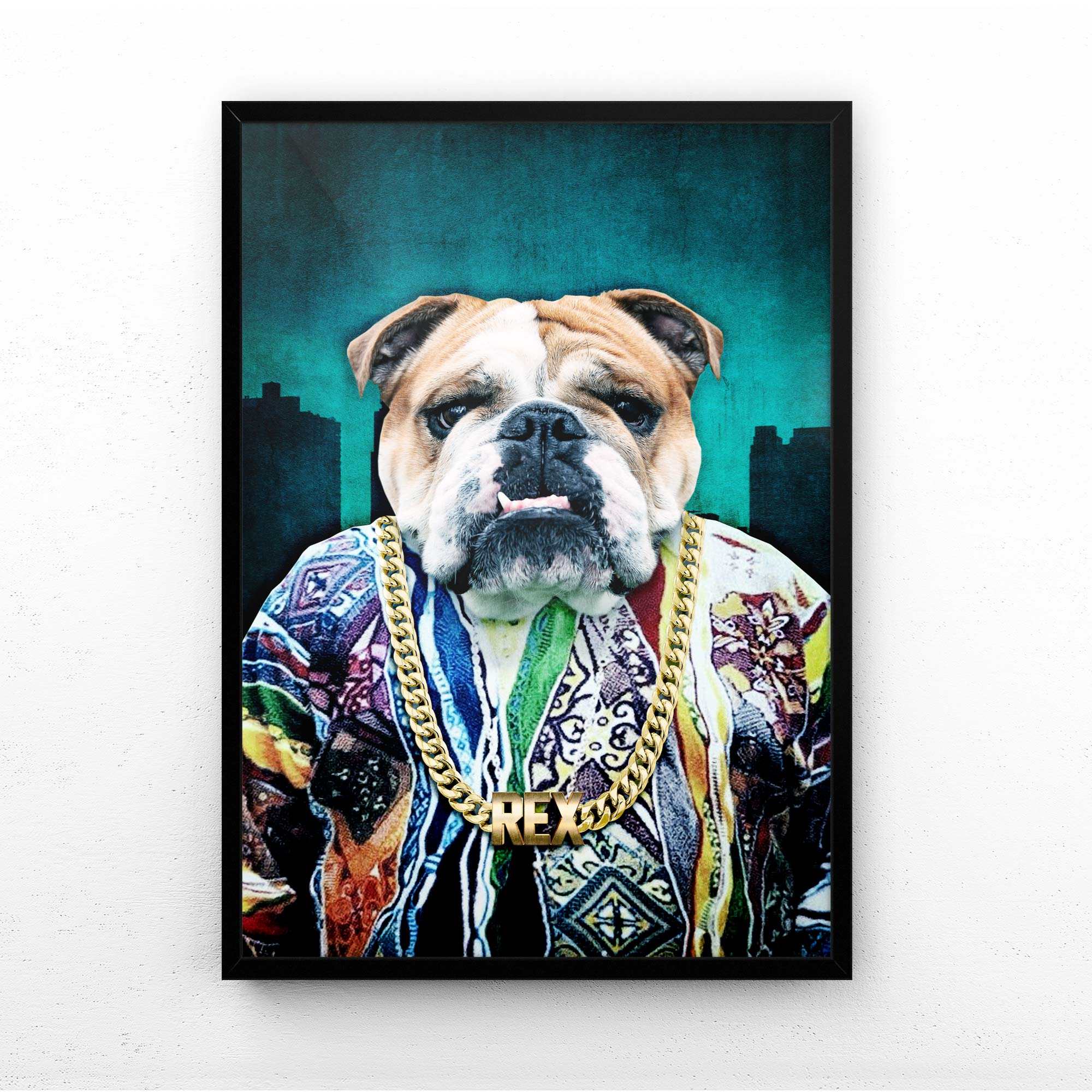 Unique dog canvas wall decor