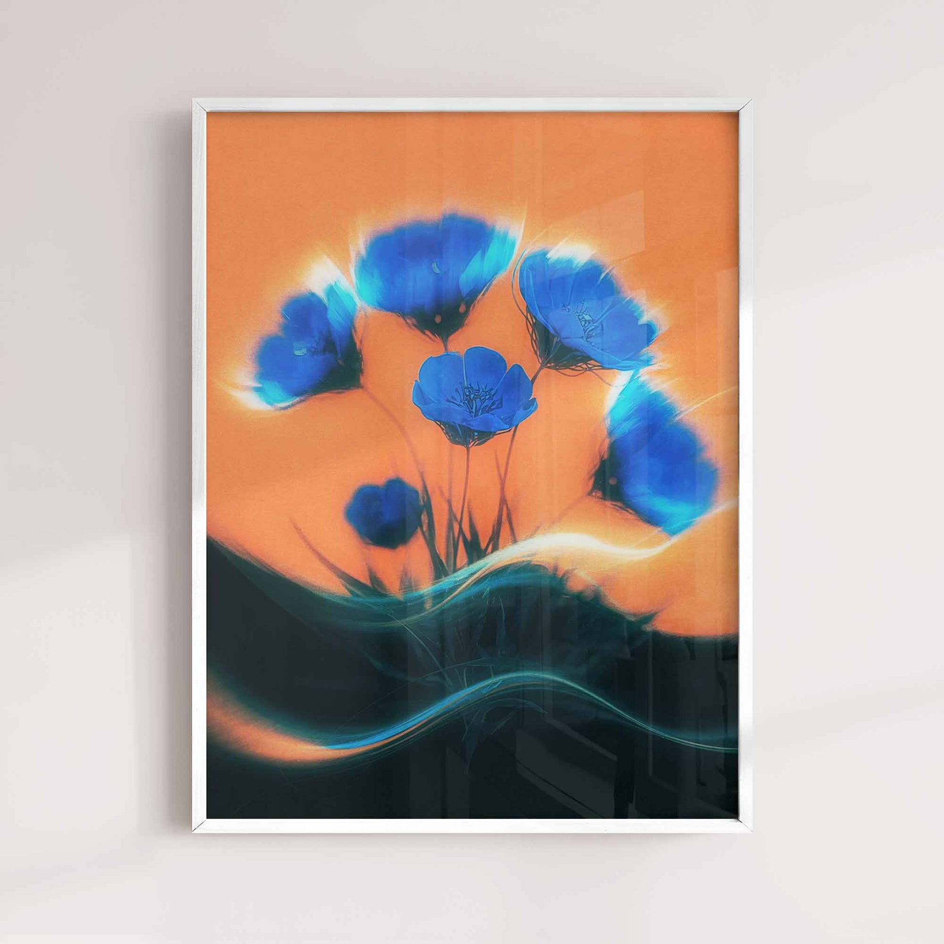 Trendy Blurred Aesthetic Flower Wall Framed Art Print - Afterhours Gallery