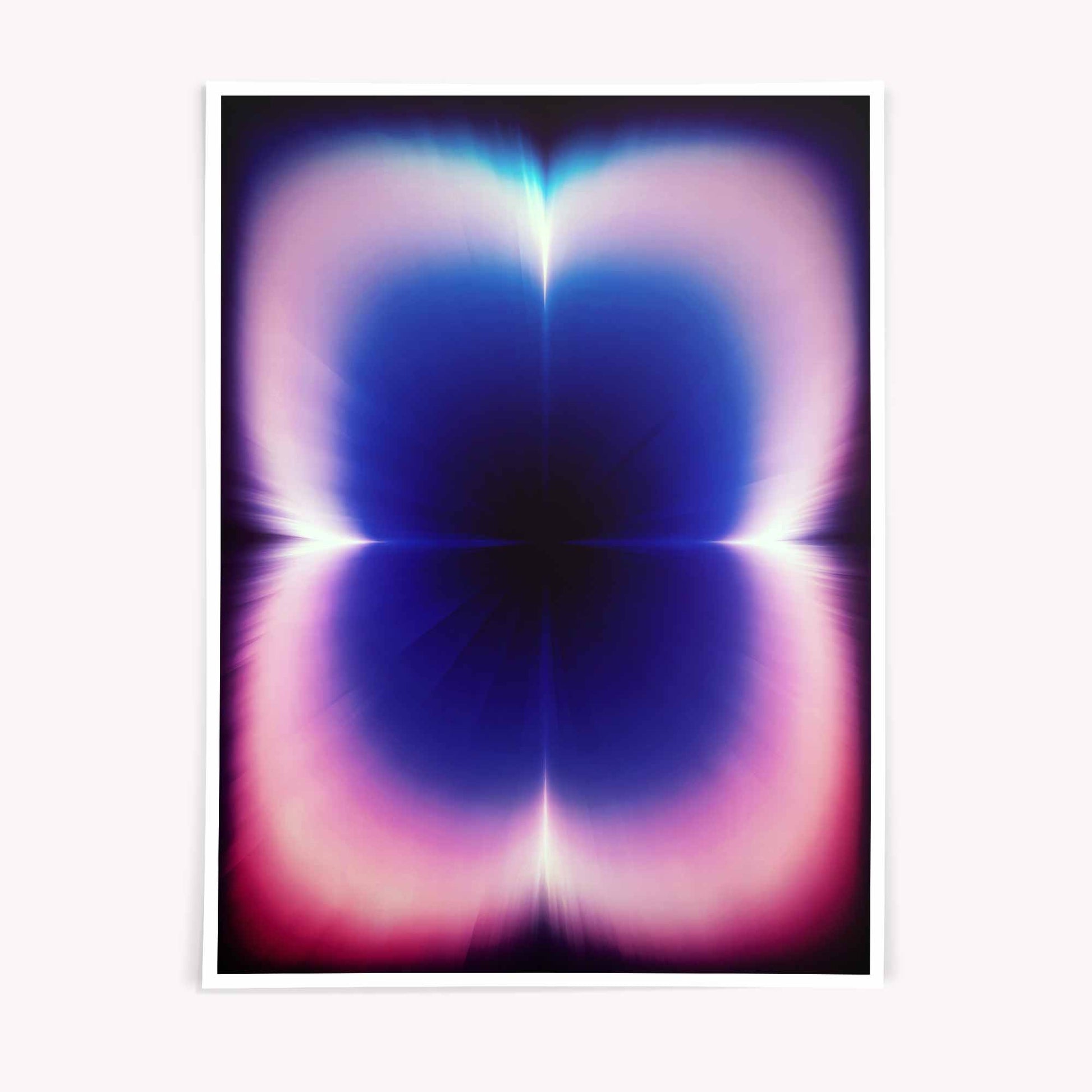 Modern Trendy Abstract Wall Art Print, Glow Gradient Artwork, Contemporary Light Art Decor