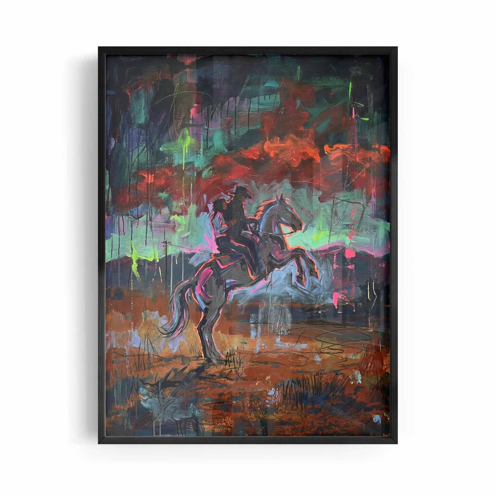 Modern Cowboy Painting Wall Art