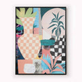 abstract wall art, collage print, botanical art, nature decor, modern poster, geometric art, mixed media, art print by John Howis