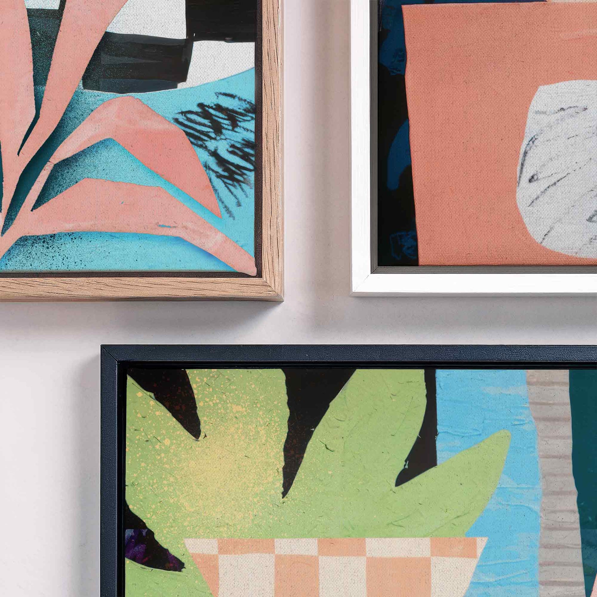 Mixed Media Collage Canvas Print | Nature Inspired Wall Art by Afterhours Gallery