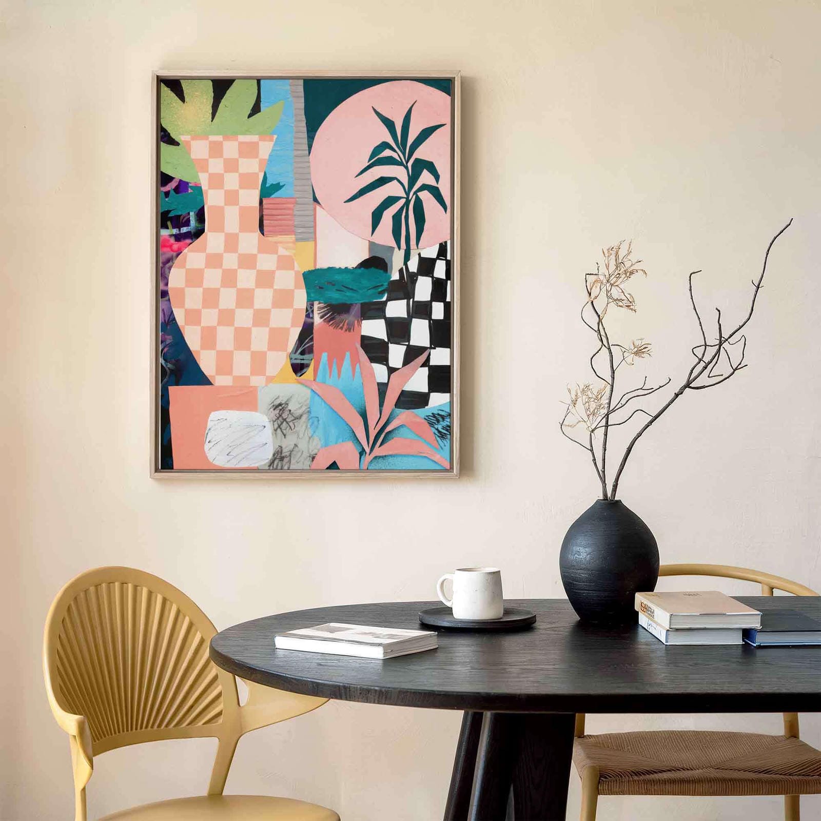 Abstract Collage Canvas Print | Nature Inspired Wall Art by Afterhours Gallery