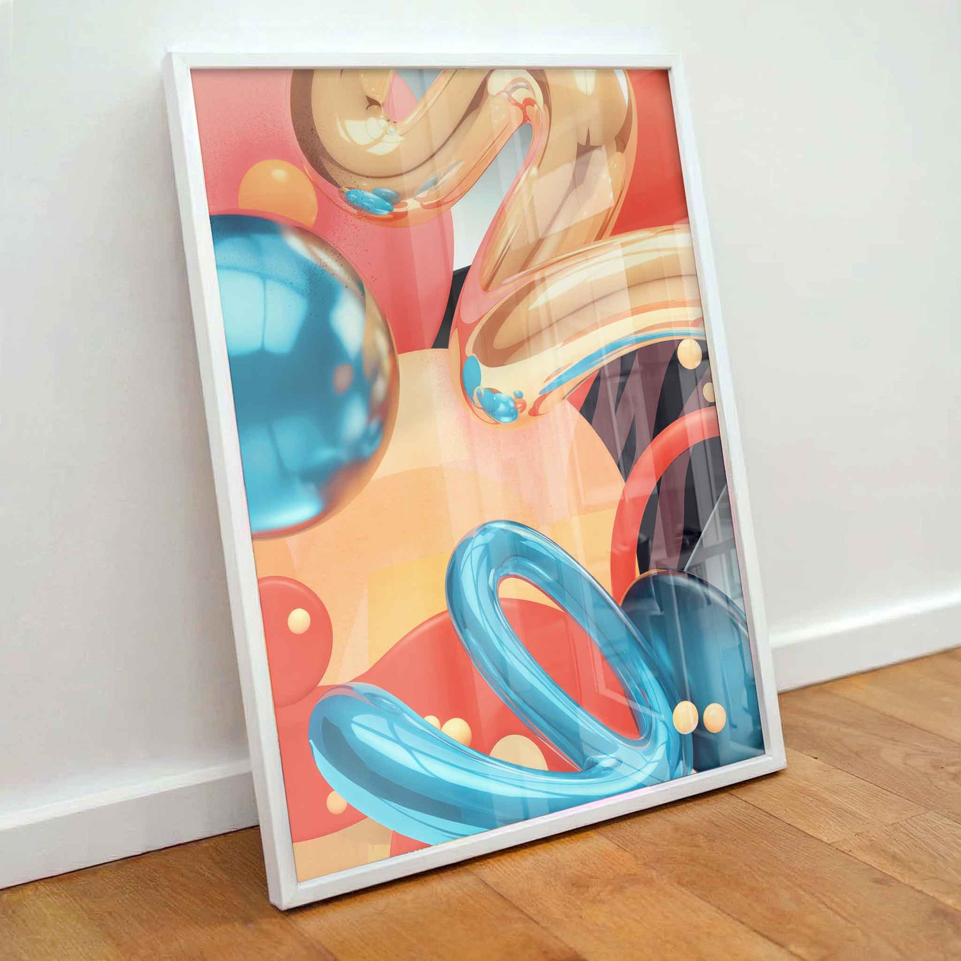 Dynamic, Fluid wall art, Hyperrealistic 3D design
