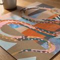 Boho Desert Ritual print abstract snake artwork rustic palette poster detail
