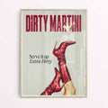 Dirty Martini wall art detail – retro fashion vibes