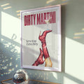 Dirty Martini print styled in bar cart gallery wall