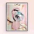 Framed Disco Ball Lollipop  print