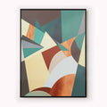 Autumn Earthy Geometric Horizon – Japandi Abstract Canvas Wall Art | AfterHours Gallery