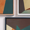 Autumn Earthy Geometric Horizon – Japandi Abstract Canvas Wall Art | AfterHours Gallery