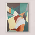 Autumn Earthy Geometric Horizon – Japandi Abstract Canvas Wall Art | AfterHours Gallery