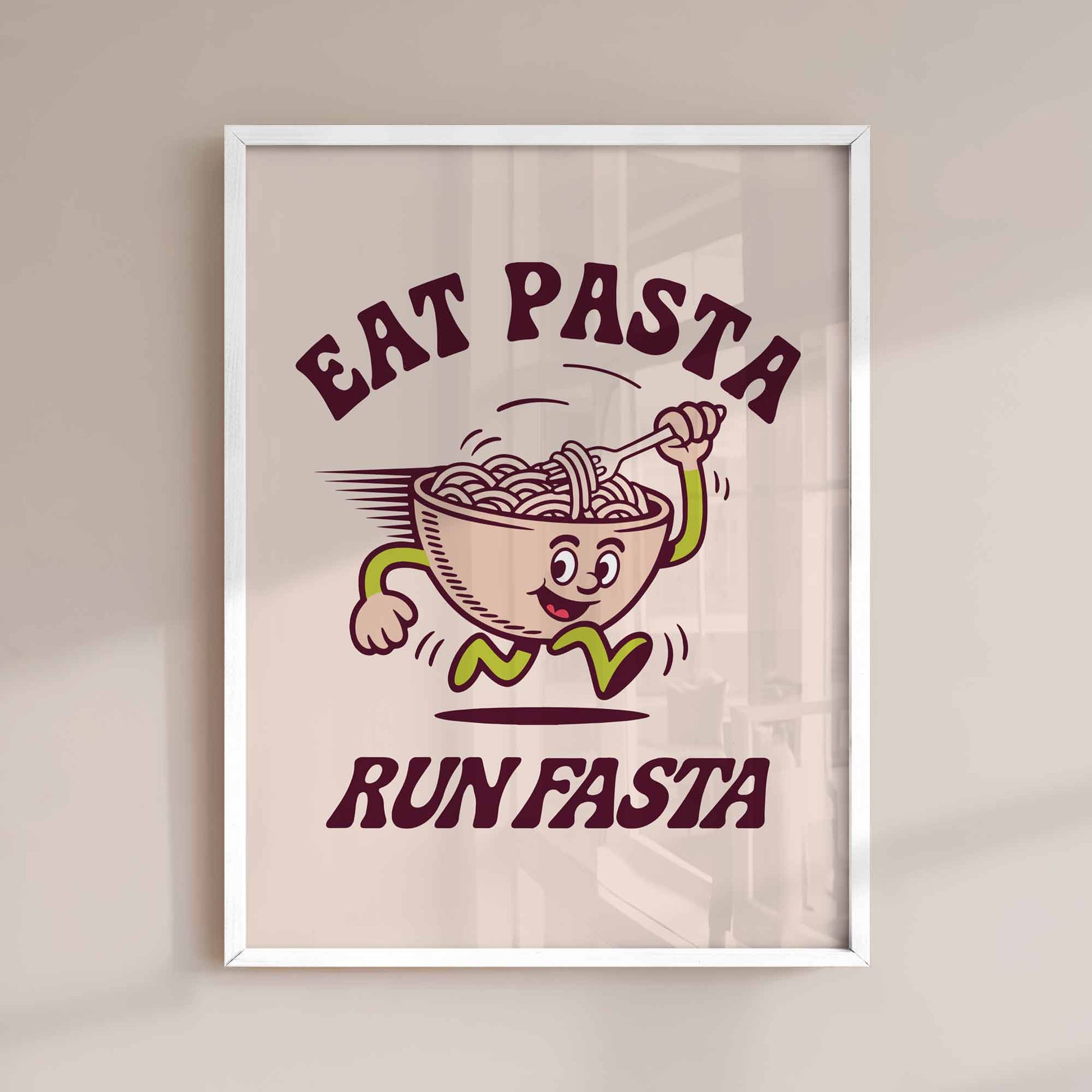 AfterHours Gallery pasta print – playful carbs and fitness humor