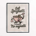 Bold spaghetti wall decor for modern colourful kitchens