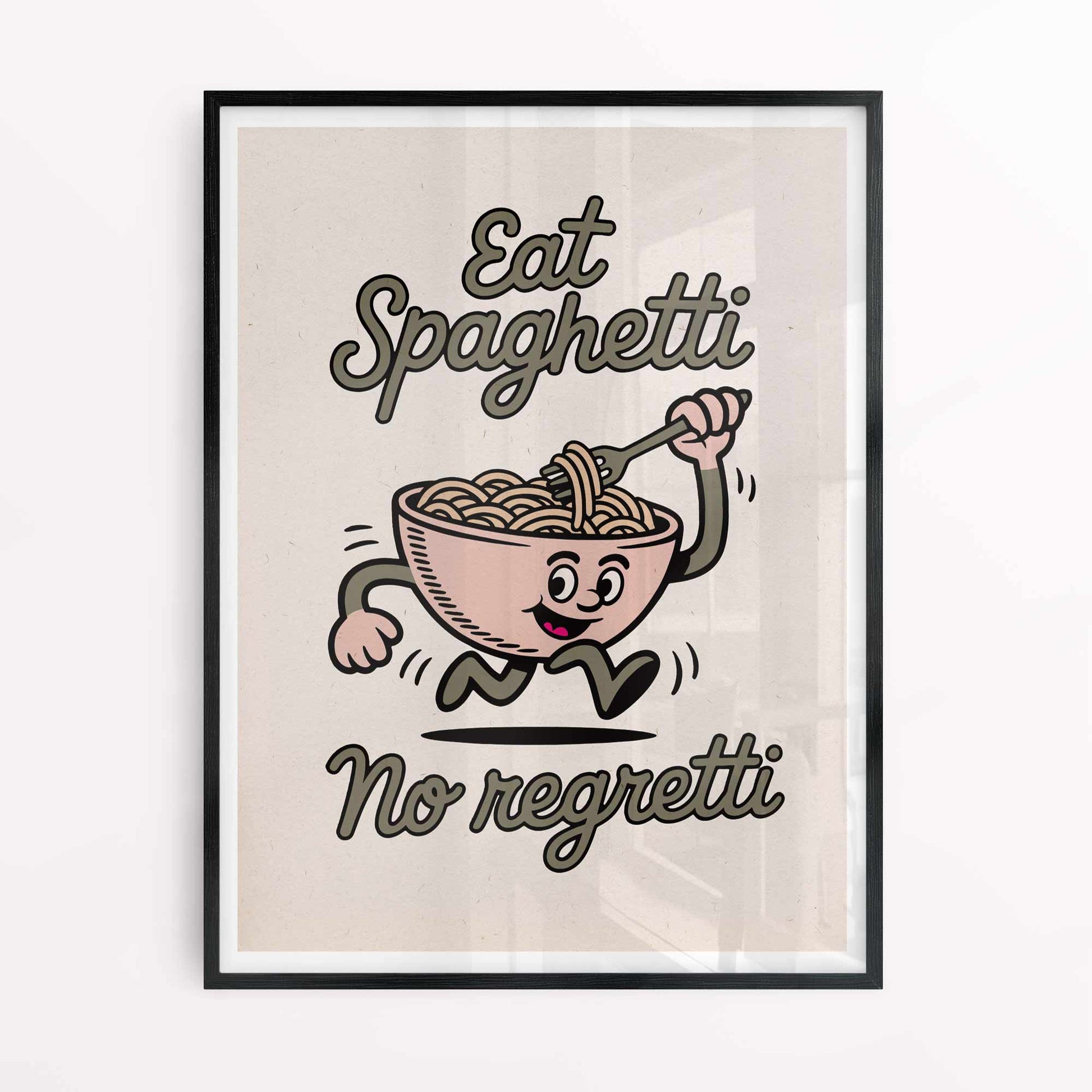 Bold spaghetti wall decor for modern colourful kitchens