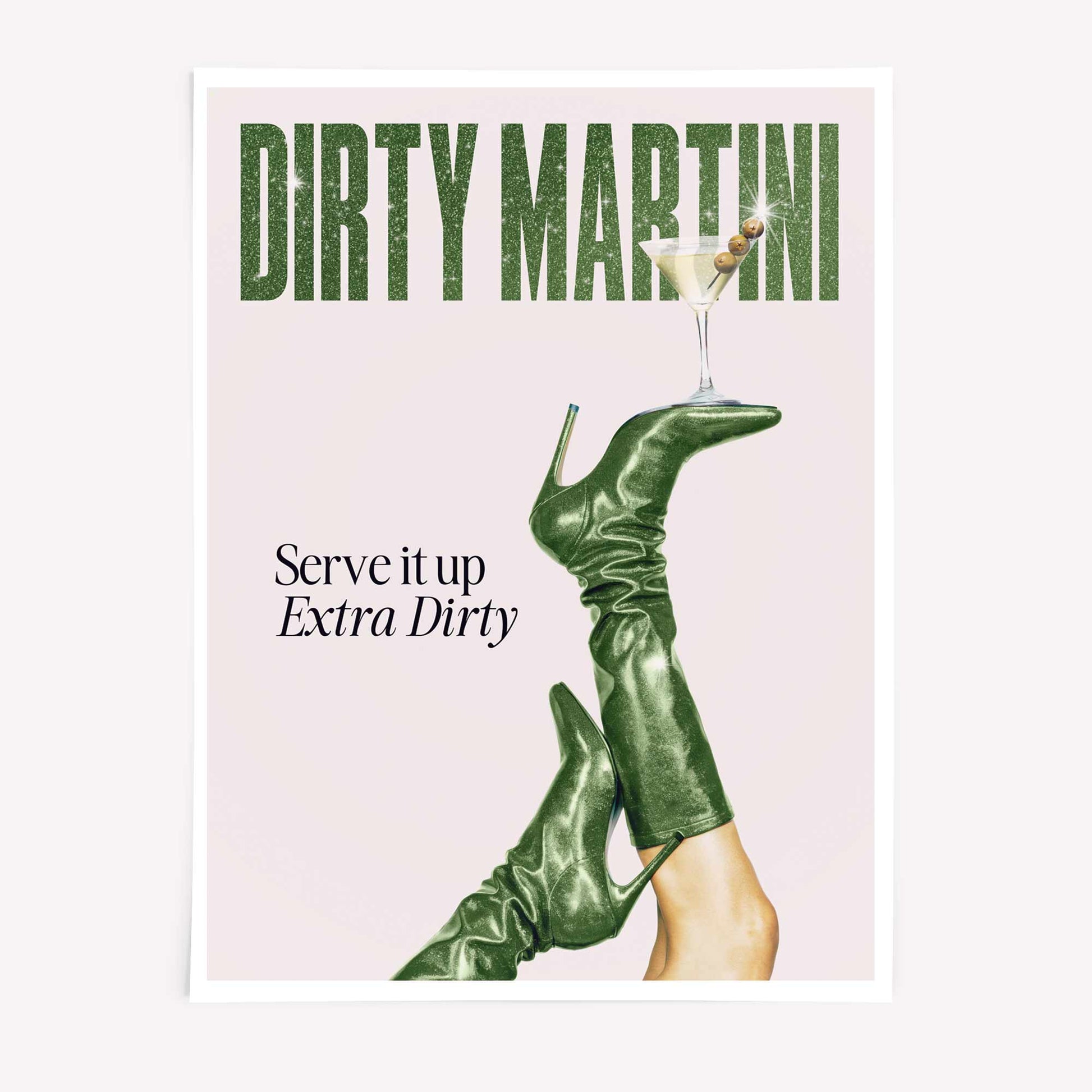 Martini poster fashion wall art
