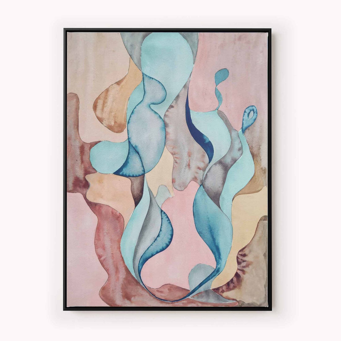 Fluid Balance Watercolour Abstract Canvas Art