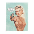 Funny Bathroom Wall Art – You Left The Seat Up Retro Toilet Poster
