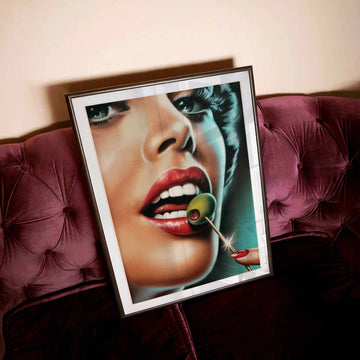 Dirty Martini Olive framed print - Afterhours Gallery