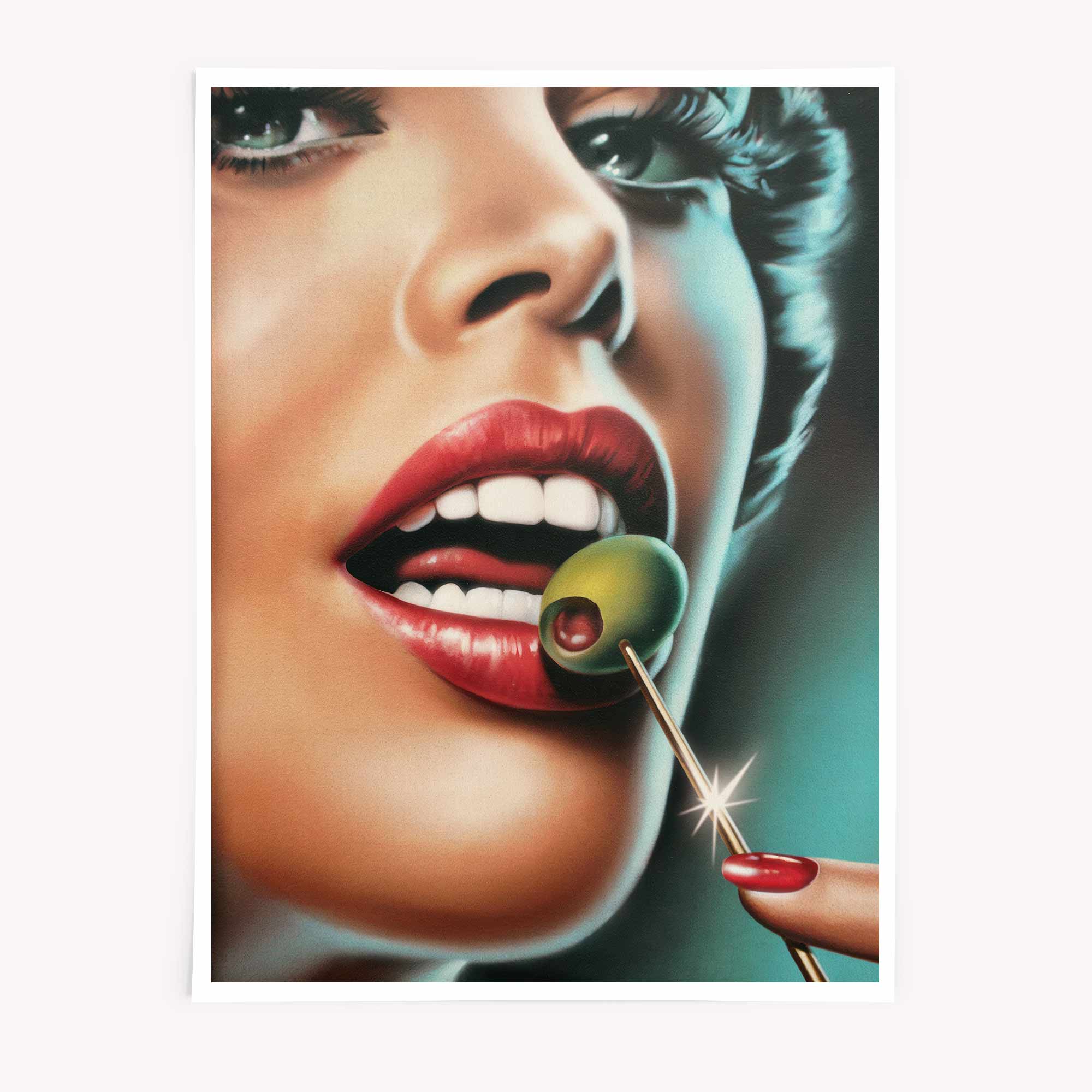 Dirty Martini Olive Poster - Afterhours Gallery