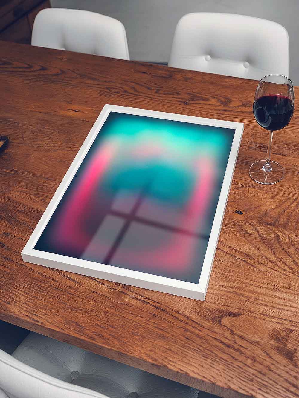 Modern Gradient Aura Poster Pink Blue - Afterhours Gallery