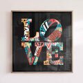 Graffiti LOVE wall art print – colourful urban decor with bold street-style typography. Perfect for edgy, modern interiors.