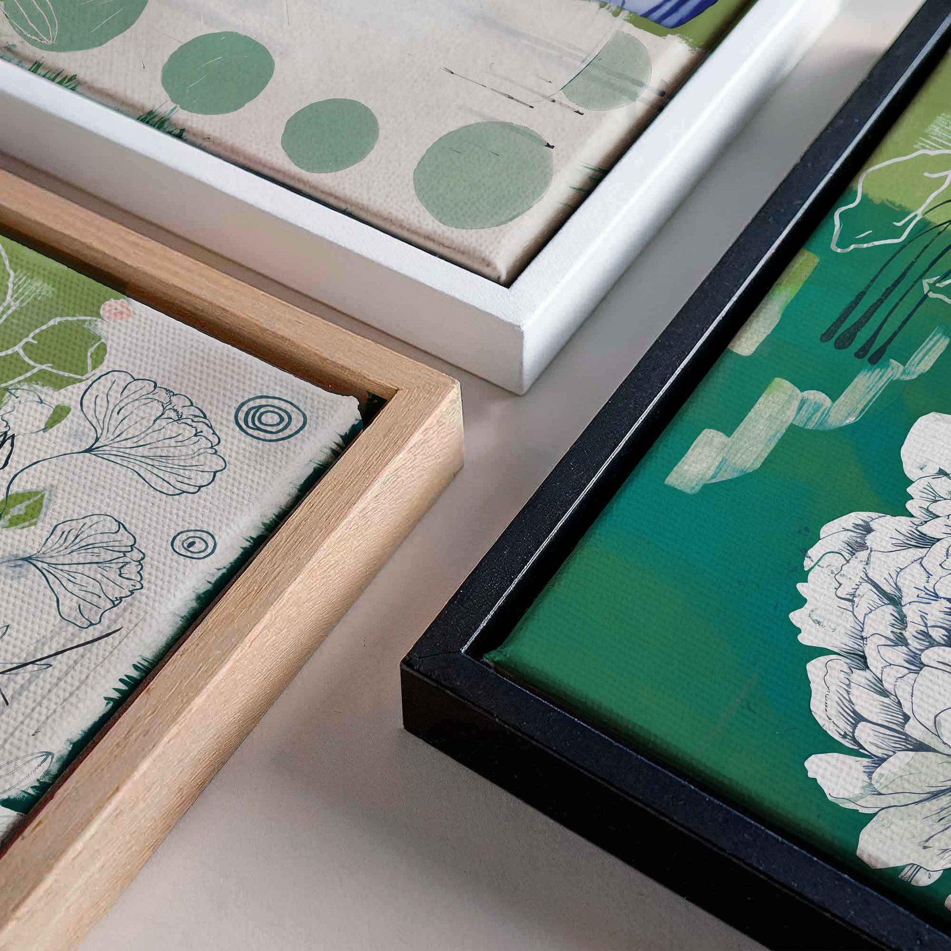 Trendy Abstract Botanical Vase Wall Art Print canvas frames