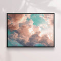 Dreamy Teal and Bronze Cloud Print - Moody & Surreal Wall Art