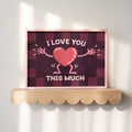 I love you cute nursery wall art 