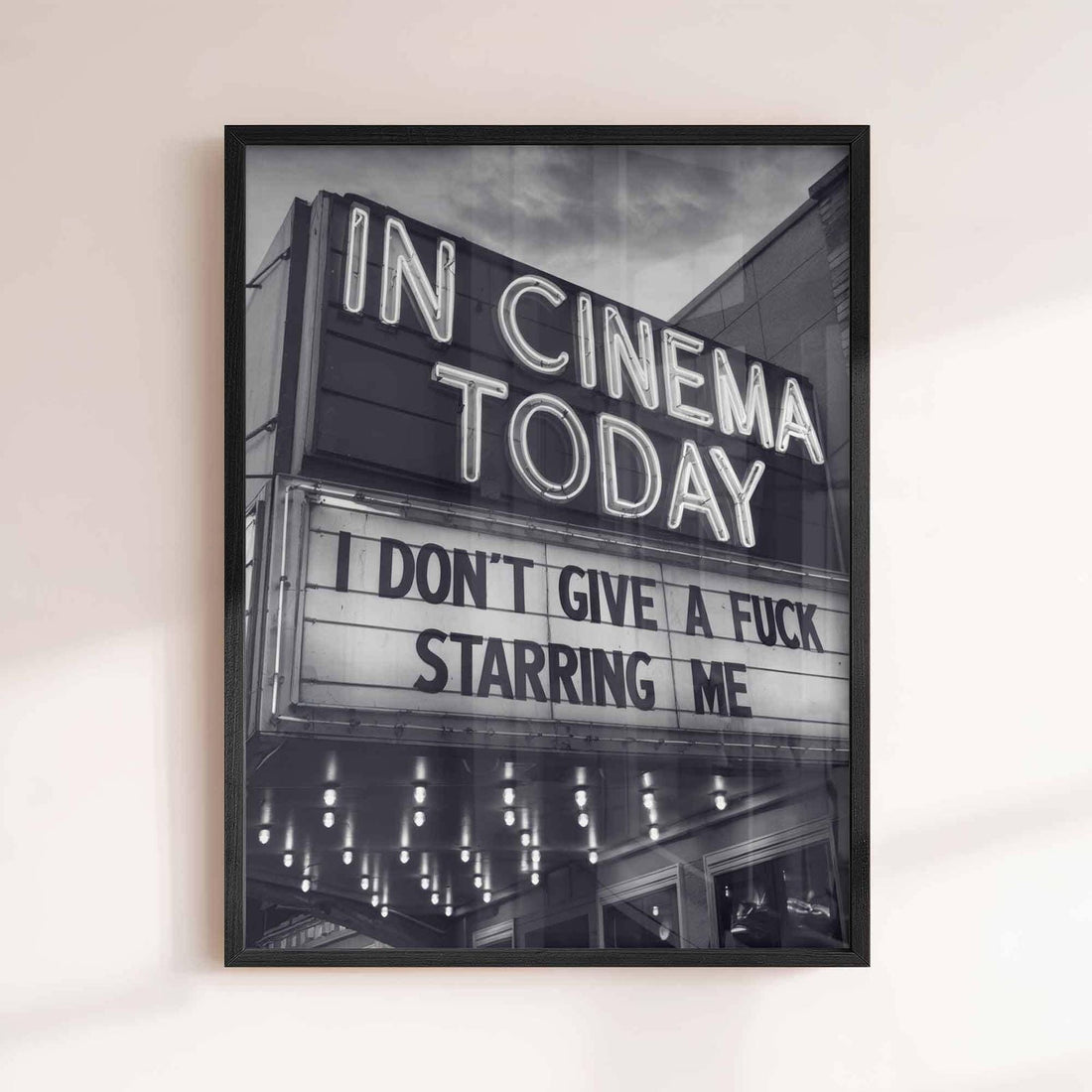 Luxury black & white editorial poster with sassy attitude. Afterhours Gallery