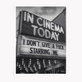 Cinema Attitude – Sassy Black & White Poster | Cool Aesthetic Vogue Style Wall Art Print