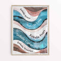Oak framed meditation poster
