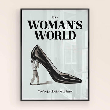Stylish feminist poster – empowering statement wall art