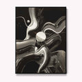 Zen abstract print framed in black