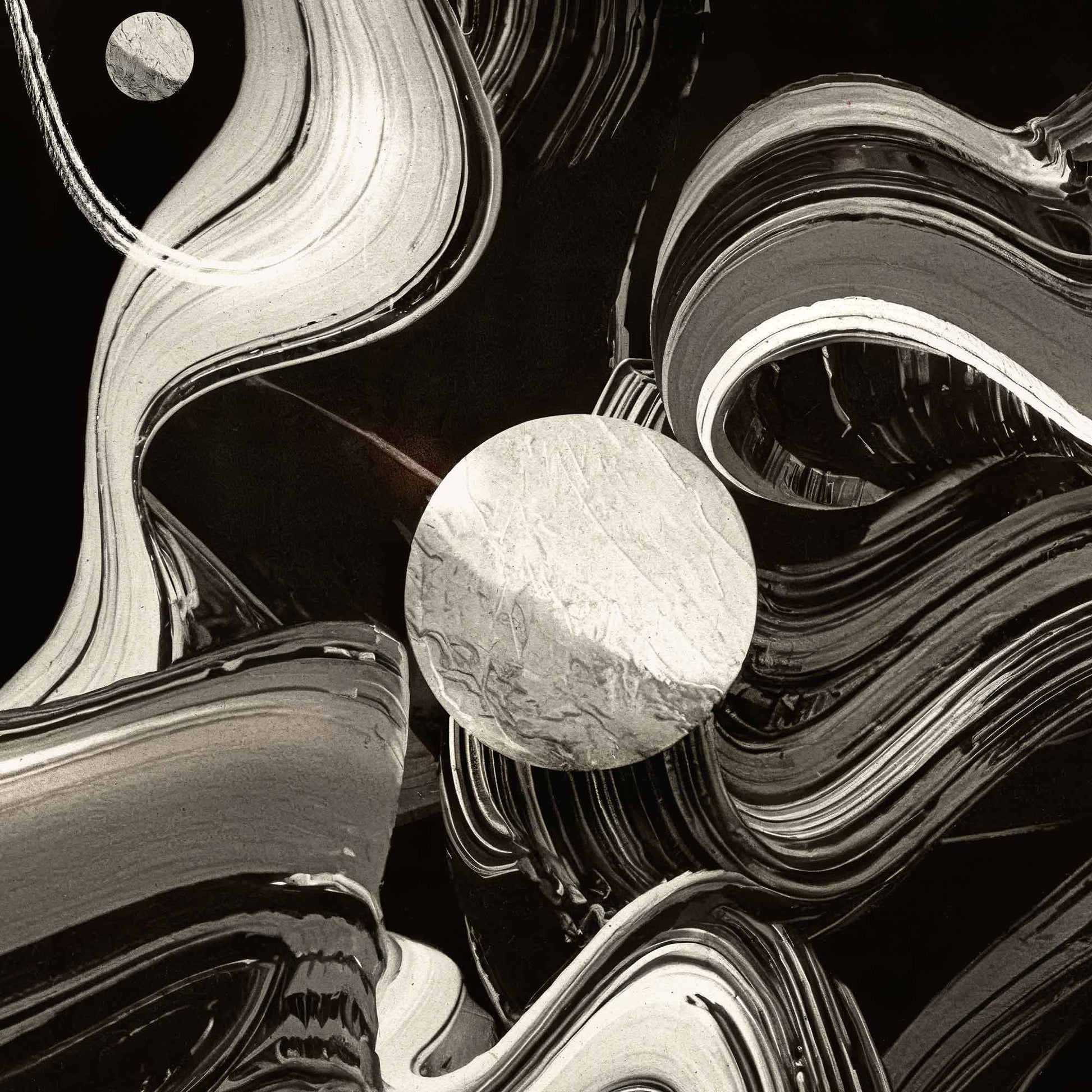 Close-up of abstract texture and brush detail